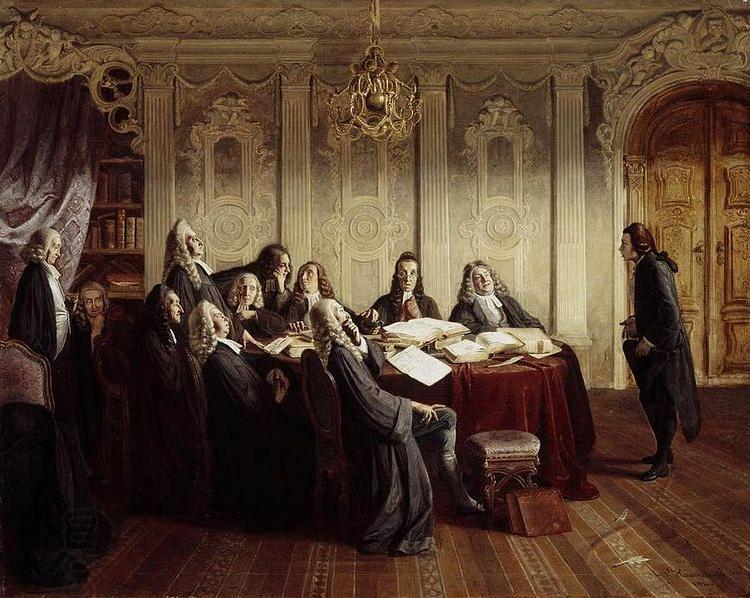 Johann Peter Hasenclever Hieronymus Jobs at His Exam China oil painting art